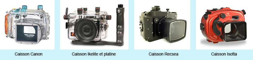 Plusieurs types de caissons